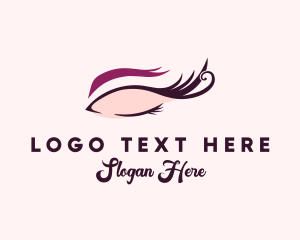 Aesthetic Woman Eyelash Logo