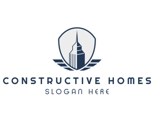 Building - Skyscraper Building City logo design