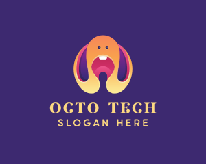 Cute Octopus Monster logo design