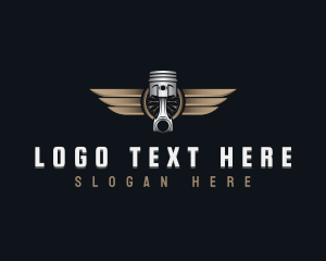 Car - Car Piston Wings logo design