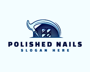 Hammer Construction Nail logo design