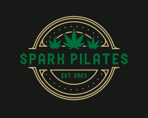 Cultivator - Marijuana Hemp Badge logo design