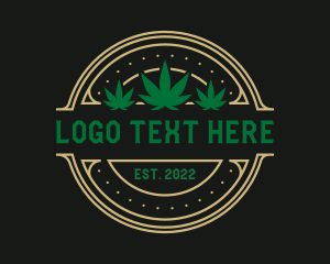 Therapeutic - Marijuana Hemp Badge logo design