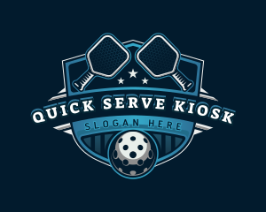 Pickleball Paddle Sports Logo