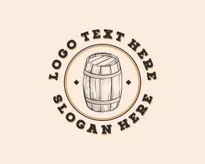 Bourbon - Beer Barrel Brewery logo design