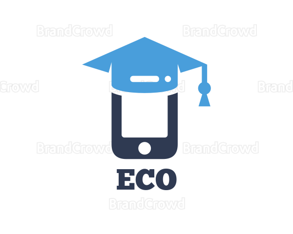 Mobile Graduation Cap Logo