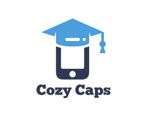 Mobile Graduation Cap logo design