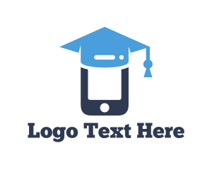 Diploma - Mobile Graduation Cap logo design