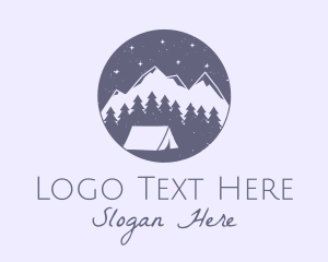 Starry - Rustic Mountain Camping logo design