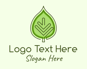 Arrow - Green Ecology Leaf logo design