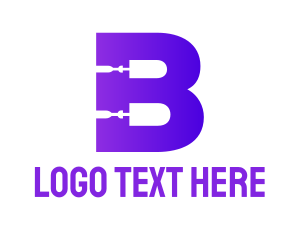 Screw Driver - Bold Repairman B logo design
