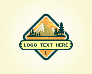 Hiking - Outdoor Mountain Adventure logo design