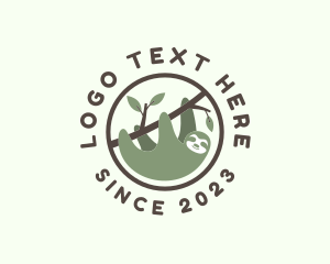 Wildlife Conservation - Forest Branch Sloth logo design