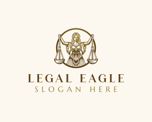 Lawmaker - Lady Justice Notary logo design