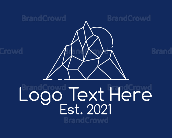 Geometric Mountain Outline Logo