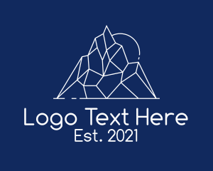 Summit - Geometric Mountain Outline logo design