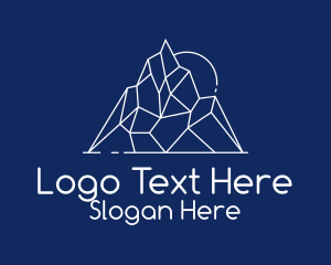 Geometric Mountain Outline  Logo