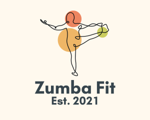 Zumba - Yoga Stretch Minimalist logo design