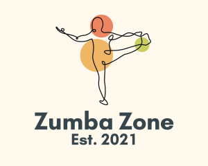 Zumba - Yoga Stretch Minimalist logo design