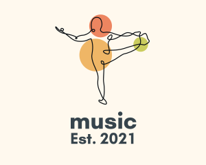 Exercise - Yoga Stretch Minimalist logo design