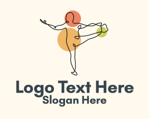 Yoga Stretch Minimalist Logo
