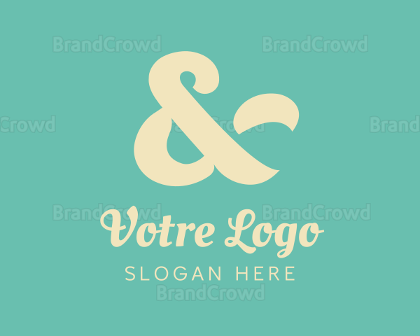 Elegant Cursive Ampersand Logo