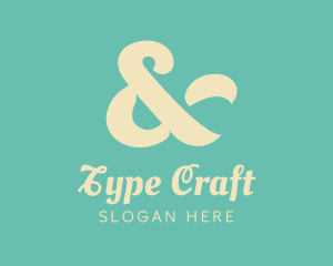 Elegant Cursive Ampersand logo design
