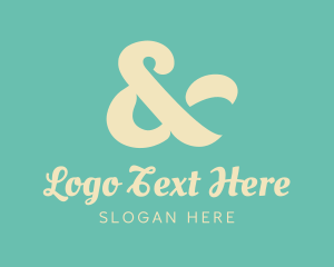 Typography - Elegant Cursive Ampersand logo design
