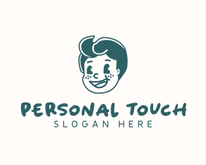 Personal - Retro Freckles Boy logo design