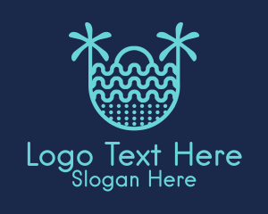 Ocean - Blue Sunrise Beach logo design