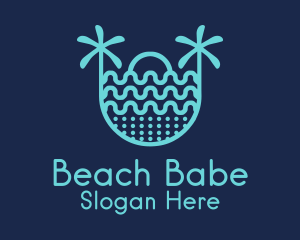 Blue Sunrise Beach   logo design