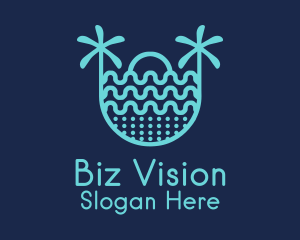 Blue Sunrise Beach   logo design