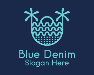 Blue Sunrise Beach   logo design