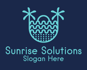 Sunrise - Blue Sunrise Beach logo design