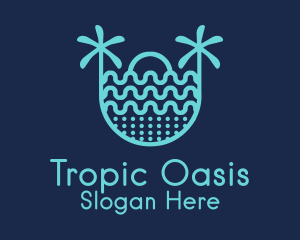 Tropic - Blue Sunrise Beach logo design