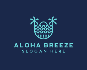 Blue Sunrise Beach   logo design