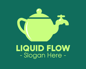 Pouring - Green Teapot Tap logo design