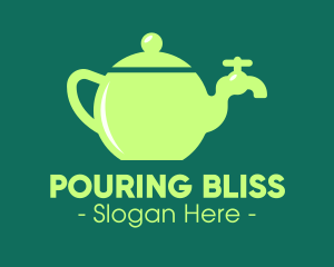 Pouring - Green Teapot Tap logo design