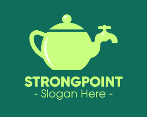 Tea - Green Teapot Tap logo design