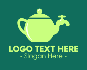 Pouring - Green Teapot Tap logo design