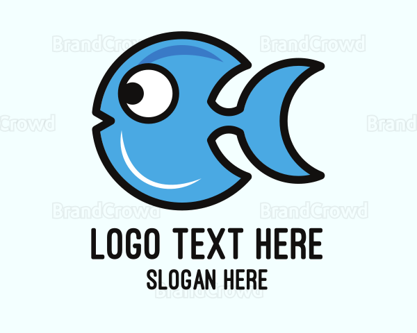 Crescent Blue Fish Logo