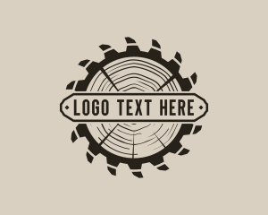 Industrial - Lumber Saw Blade Carpentry logo design