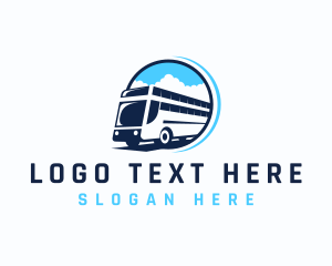 Bus Transportation Logistics Logo