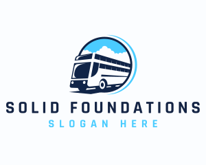 Bus Transportation Logistics Logo