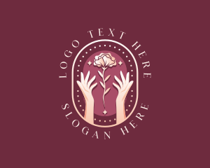 Yogi - Beauty Floral Hand logo design