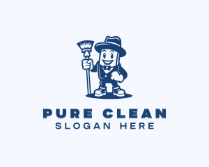 Janitorial Clean Housekeeping logo design