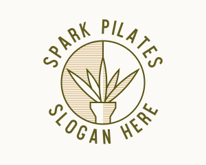 Rustic Plant Badge Logo