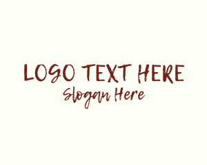 Hobbyist - Red Paint Texture Wordmark logo design