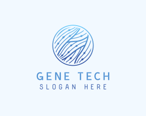 Genetics - Science Biotech Waves logo design