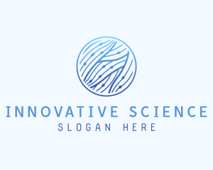 Science Biotech Waves logo design